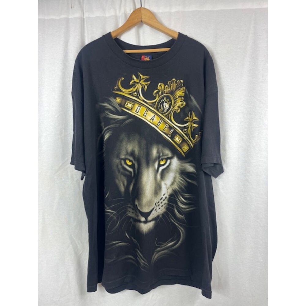 Vintage Y2K OG Abel Lion King T Shirt Tee Big Print Men's size XXL 2XL